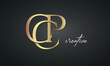luxury letters CCP golden logo icon premium monogram, creative royal logo design	