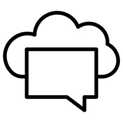 Wall Mural - cloud bubble chat icon