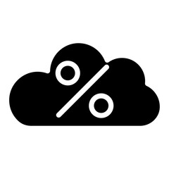 Wall Mural - cloud discount icon