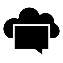 Wall Mural - cloud bubble chat icon