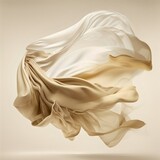Fototapeta Sport - Silk cloth flying in the wind. Textile wave.