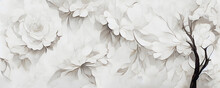 White Flower Texture Background, Abstract White Background For Banner