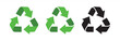 set of recycling icons. recycle logo symbol. vector illustration 10 eps.
