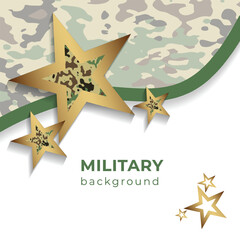 Military background, Camouflage pattern, camouflage ribbons, stars