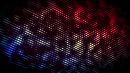 Poster - Digital Technology Led Lights Background/ 4k animation of an abstract wallpaper digital technology background including connected lines and dashes matrix styled flowing with depth of field