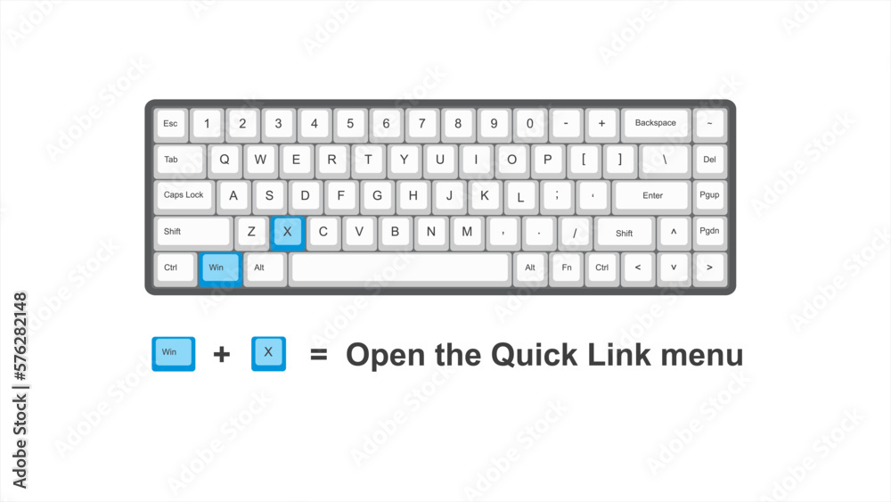 Vector control win+ X = open the quick link menu - keyboard shortcuts ...