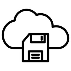 Poster - cloud memory icon