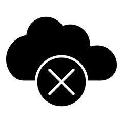 Wall Mural - cloud delete icon