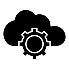 Canvas Print - cloud setting icon