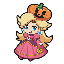 Sticker Of Princess Peach, Halloween, Pumkins, Autumn, Anime, Beautiful, Nintendo
