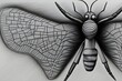Strichzeichnung eines Insekts (Generative AI)
