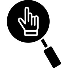 Sticker - Hand Search Icon