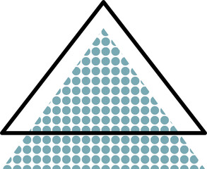 Wall Mural - Decorate the copy with a triangular border and dots in Morandi colors