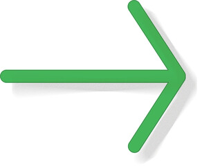 Wall Mural - Right arrow symbol, shaded green style icon