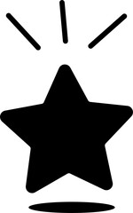 Wall Mural - A shadowed and glowing star pattern icon