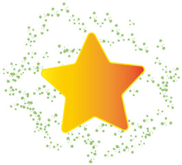 Wall Mural - gradient golden yellow behind the star pattern icon