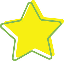 Wall Mural - Yellow three-dimensional star pattern icon
