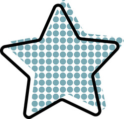 Wall Mural - green polka dot star pattern icon