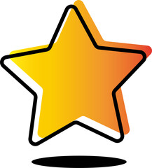 Wall Mural - A shadowed and glowing star pattern icon