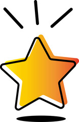 Wall Mural - A shadowed and glowing star pattern icon