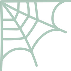 Wall Mural - Thick line version of a spider web for halloween decorations