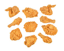Fried Chicken Isolated On Transparent Background. PNG