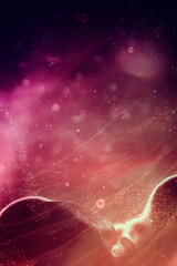 Wall Mural - surreal space background with colorful galaxy