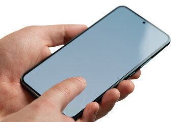 Touch with one finger smartphone display