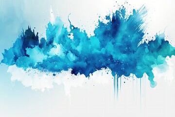 Poster - background, banner, or whatever else you need it for, this abstract blue watercolor texture is perfe