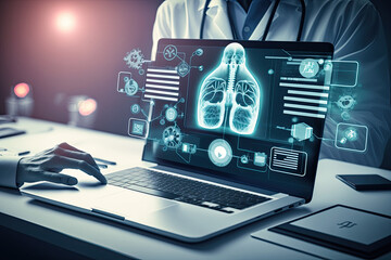 Medical imaging, x-ray, skeletal, technology scanning body, skeleton display, using digital computer, healthcare, hospital, diagnostic, doctor, nurse, technician, medical staff, disease, injury, 