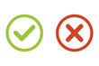 © kashurin - Green check mark, red cross mark icon set.