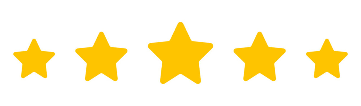 five stars customer product rating.