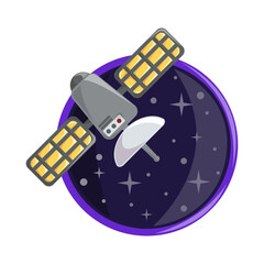 Wall Mural - satellite space badge