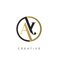 Wall Mural - ay logo design vector icon luxury premium	