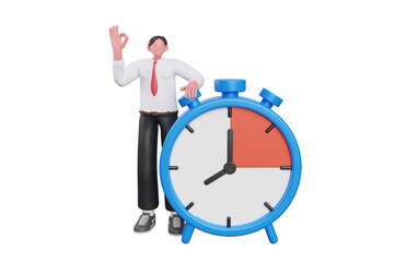 Poster - Time Management  3d illustration
