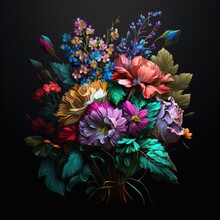 Beautiful Illustration Of Colorful Flowers