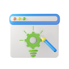 Poster - 3d Creative Services. icon isolated on white background. 3d rendering illustration