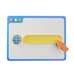 Poster - 3d Global Seo. icon isolated on white background. 3d rendering illustration
