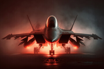 Wall Mural - military fighter jet. generative ai