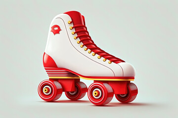 Poster - Roller skate, single object, white background. Generative AI