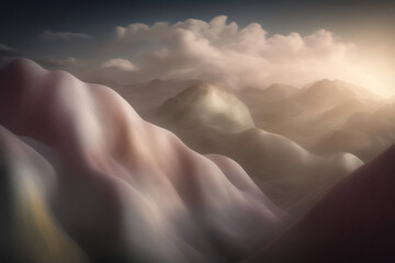 Wall Mural - Generative AI: Abstract Background with  Wave and Bright colors