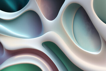 Wall Mural - Generative AI: Abstract Background with  Wave and Bright colors