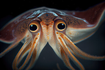 Wall Mural - Atlantic ocean squid macro photo.