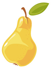 Wall Mural - Pear icon. Ripe fresh fruit. Healthy sweet dessert