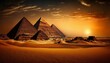 Egyptian pyramids of pharaoh. Generative AI