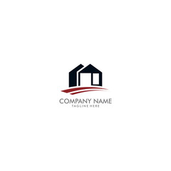 Poster - Building logo illustration graphic design vector in line art style. for branding, real estate, construction, home, and business cards