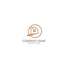 Poster - Building logo illustration graphic design vector in line art style. for branding, real estate, construction, home, and business cards