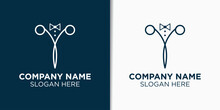 Elegant Barber Shop Logo Vector, Fashion Logo Template