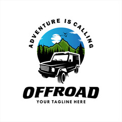 Canvas Print - off road logo template design