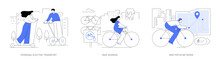 Urban Transportation Abstract Concept Vector Illustrations.